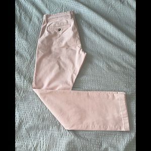 Very nice gently worn slim light mauve chino khaki’s.  Size 33X30.